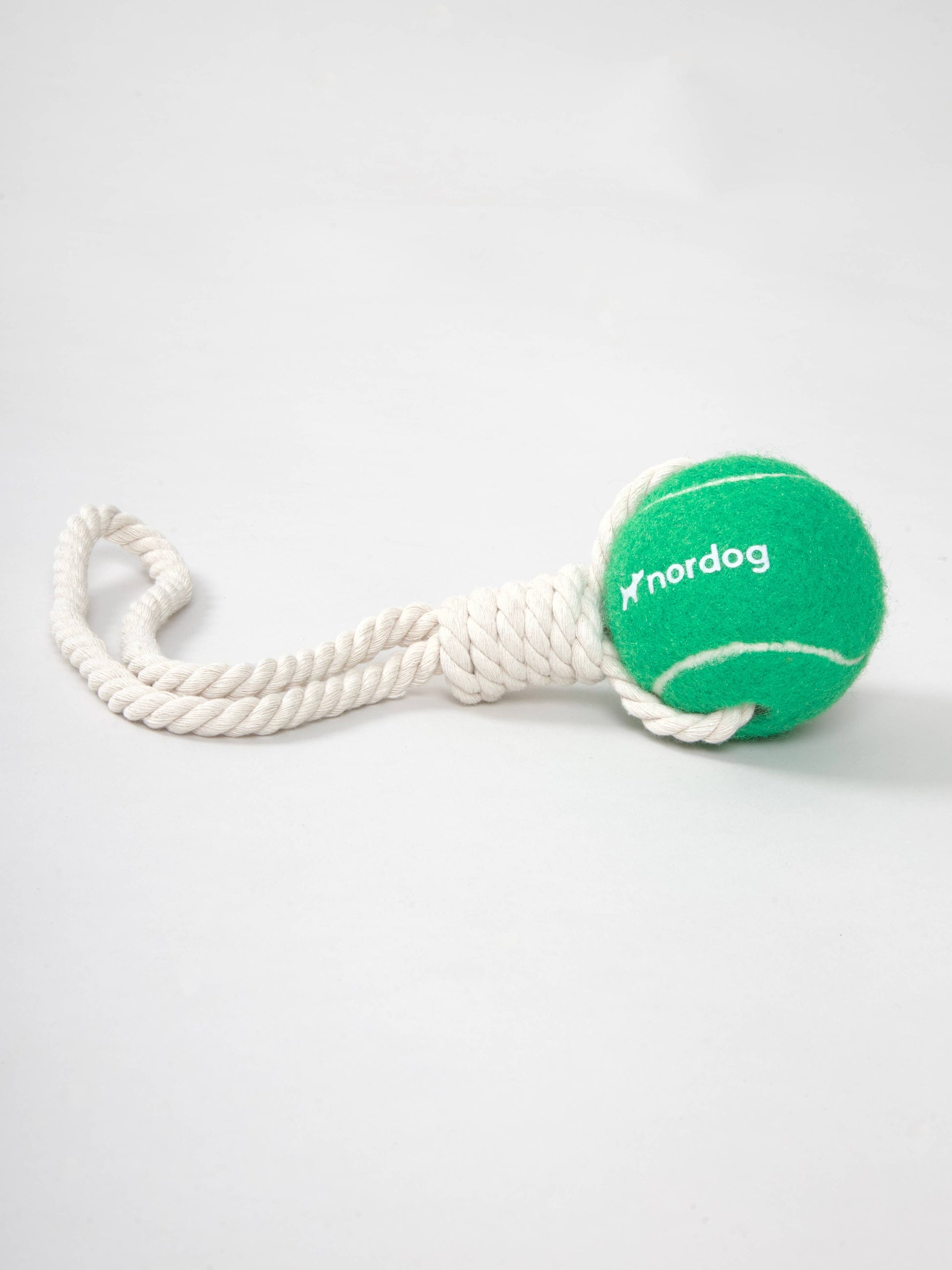 Nordog - Tennis Ball with Rope Green