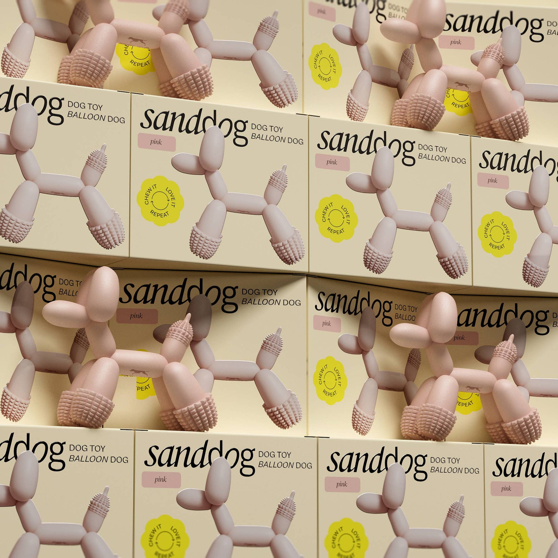 Sanddog - Art Balloon Dog Toy Pink